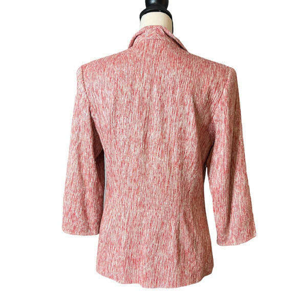 Ann May Silk Blend Jacket in Pink and Cream Size 6 - Picture 3 of 5